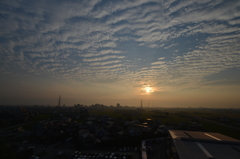 ハート模様の空