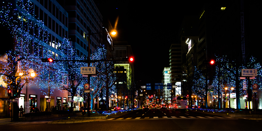 大阪雑景　御堂筋イルミネーション