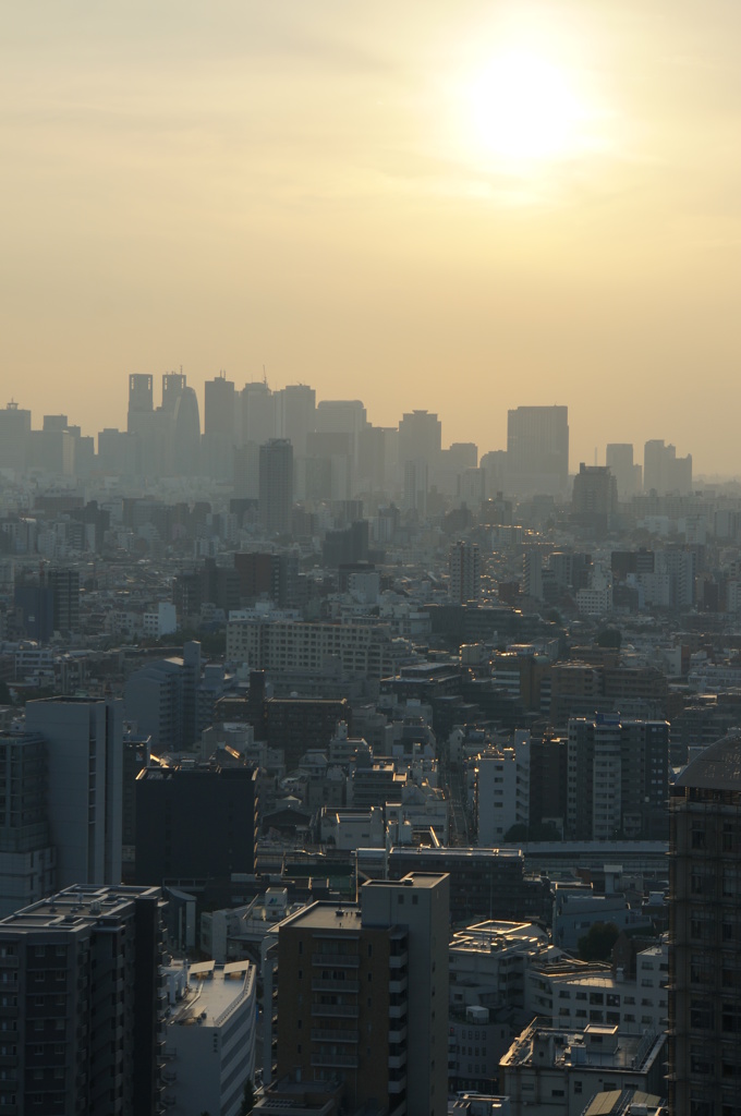 夕暮れ　新宿