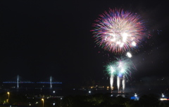 花火と女神大橋