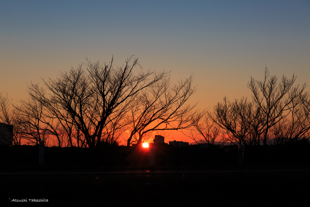 初夕焼け