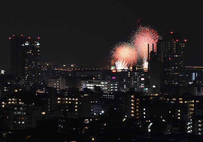 ベランダからの…