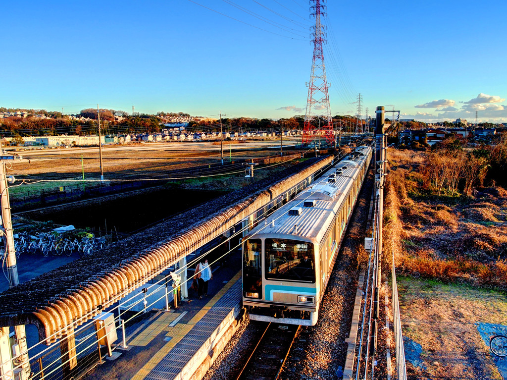無人駅にて