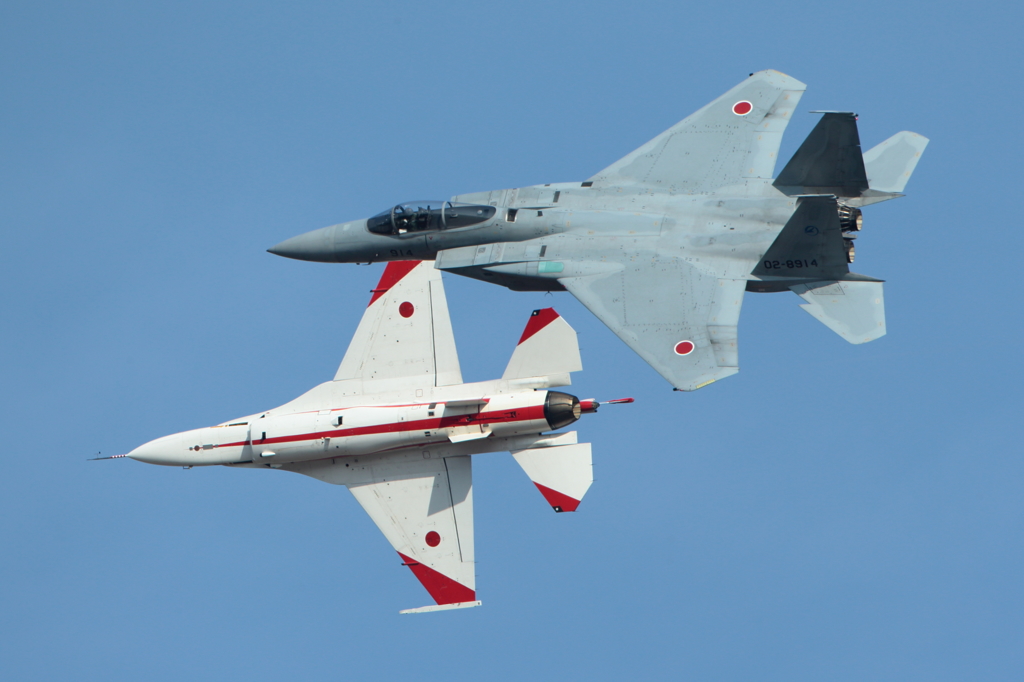 2013 岐阜基地航空祭　F-15＆F-2　ブレイク (2)