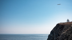 春日和の灯台にて。