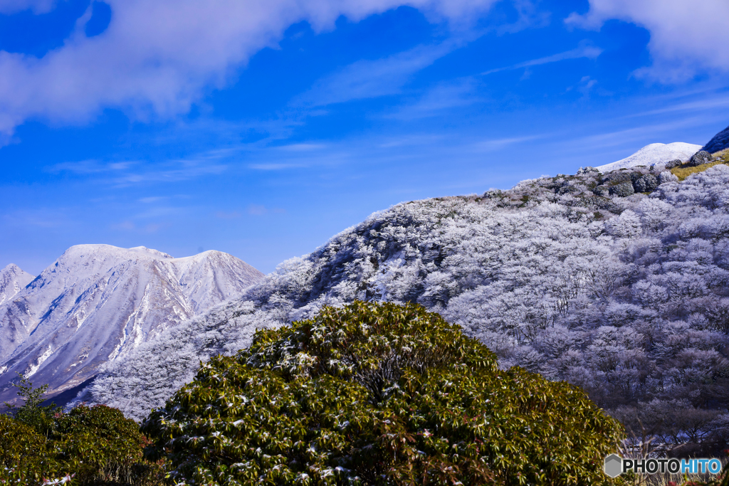 久住連山　青空と冠雪Ⅱ