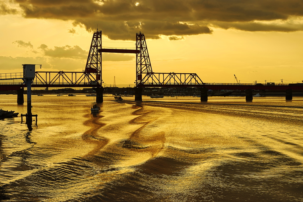 昇開橋　夕景