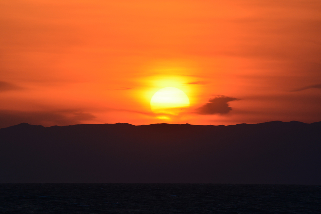 日が沈む時。