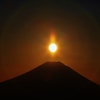 太陽と富士山