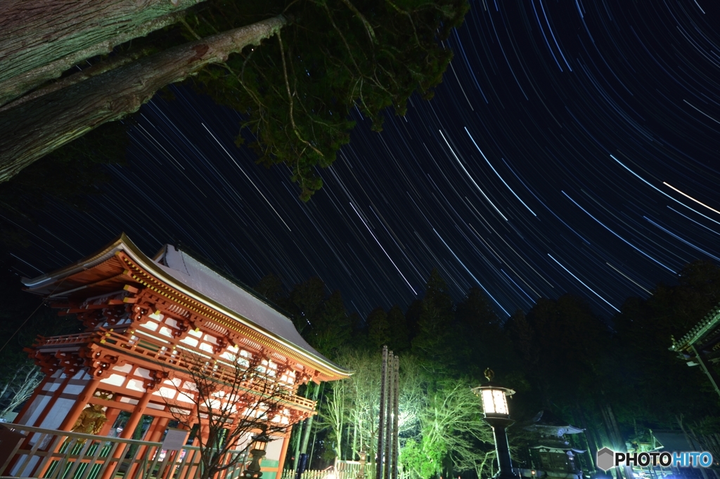 高野山中門夜景