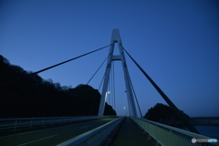 夜明け前の斜張橋