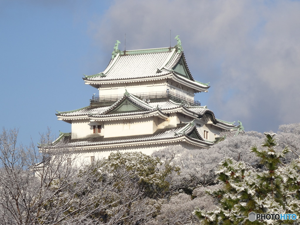 雪の和歌山城