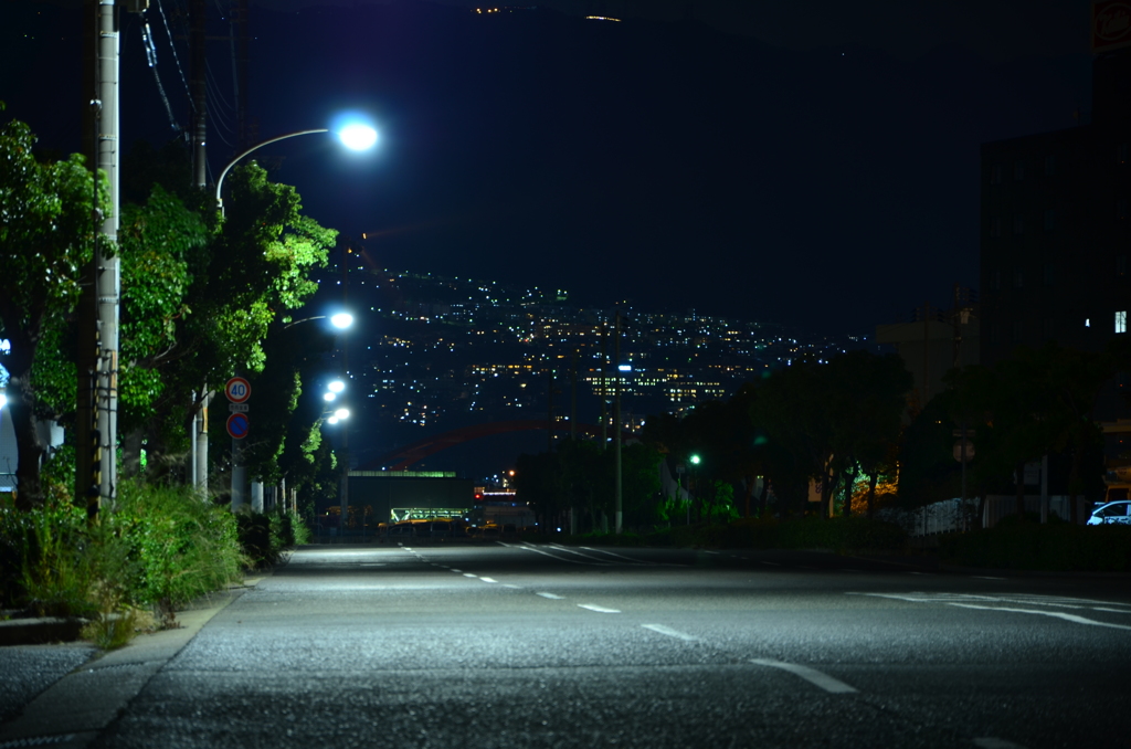 夜景を眺める方と逆から。。