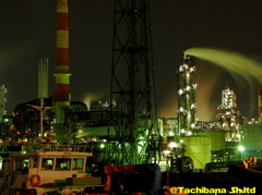 東亜石油株式会社の工場夜景
