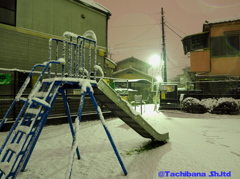 公園も雪景色
