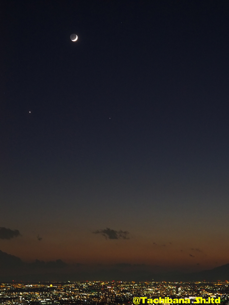 月と金星と土星とアンタレス