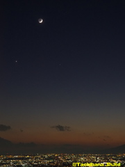 月と金星と土星とアンタレス