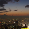 富士山と渋谷の都市（まち）灯り