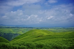 阿蘇外輪山の大観峰より望む