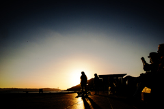 Sunset overlooking the Strait