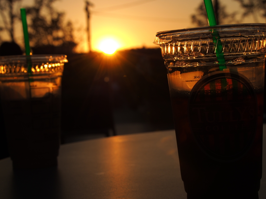 夕暮れとコーヒー