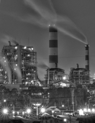 王子製紙春日居工場夜景HDR