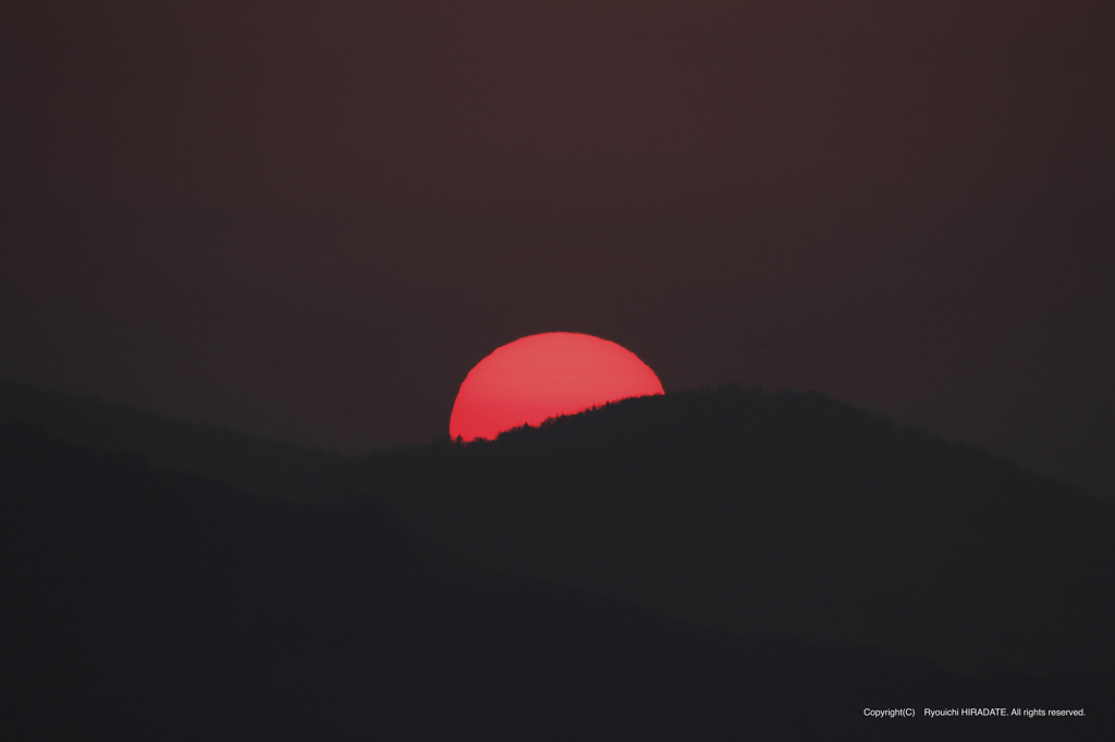 今日の夕日