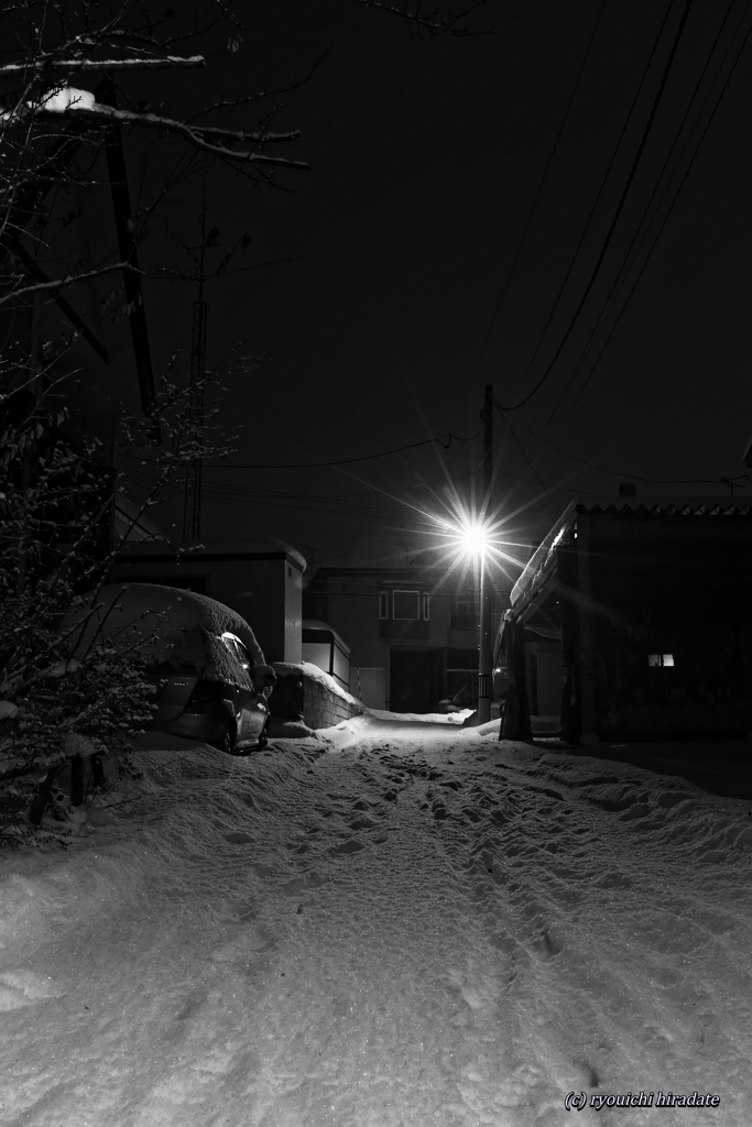 冬の住宅街