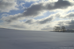 雲の中雪原