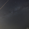天の川と流れ星