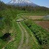 羊蹄山春景　ニセコ町里見付近から