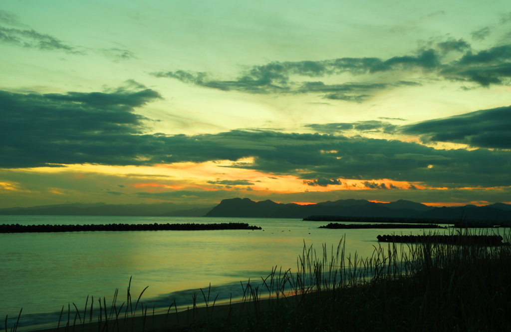 虻田夕景