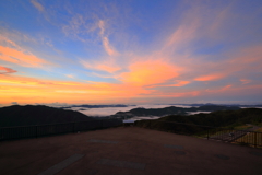 雲海と朝焼け