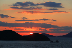 瀬戸内の夕焼け