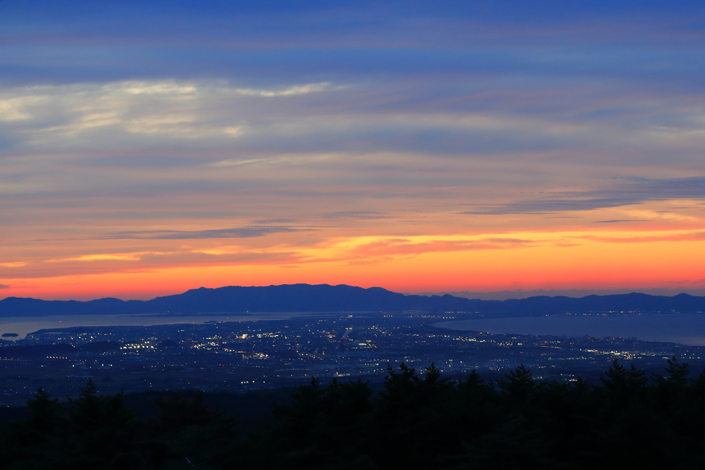 山陰の夕焼け