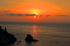 祝津パノラマ展望台の夕日