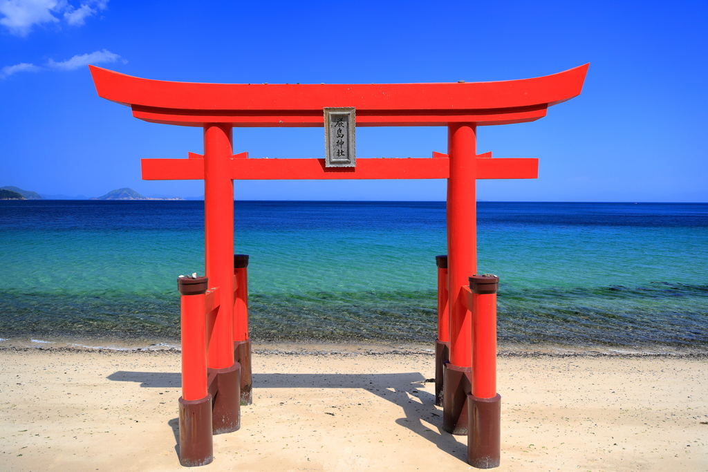 周防大島にある厳島神社の鳥居