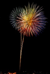 空に咲く花 二輪