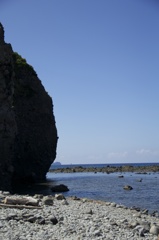 遠くに神威岬
