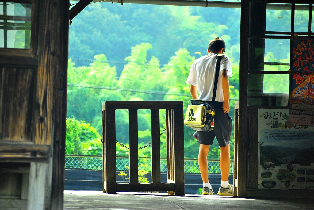 改札ラッチ、上神梅にて。