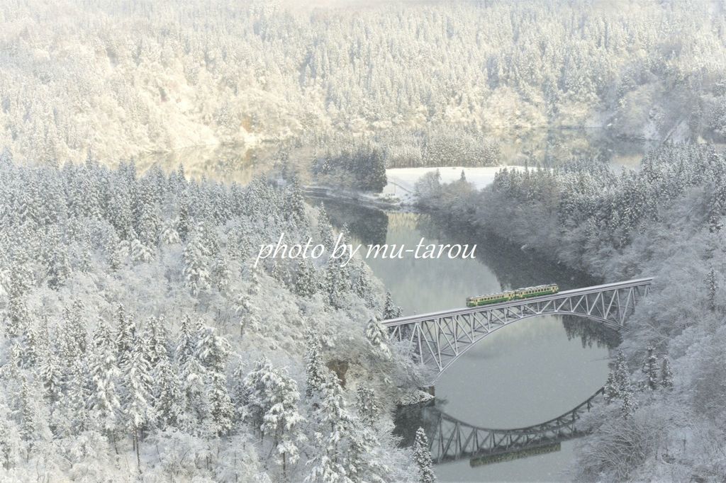 Bridge of fantastic snow
