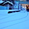 雪の駅、沢入。