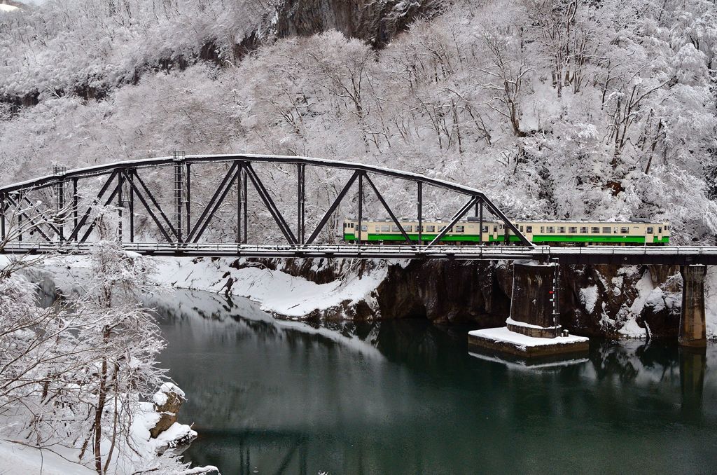 只見線、雪の第四橋梁、えーと、編。
