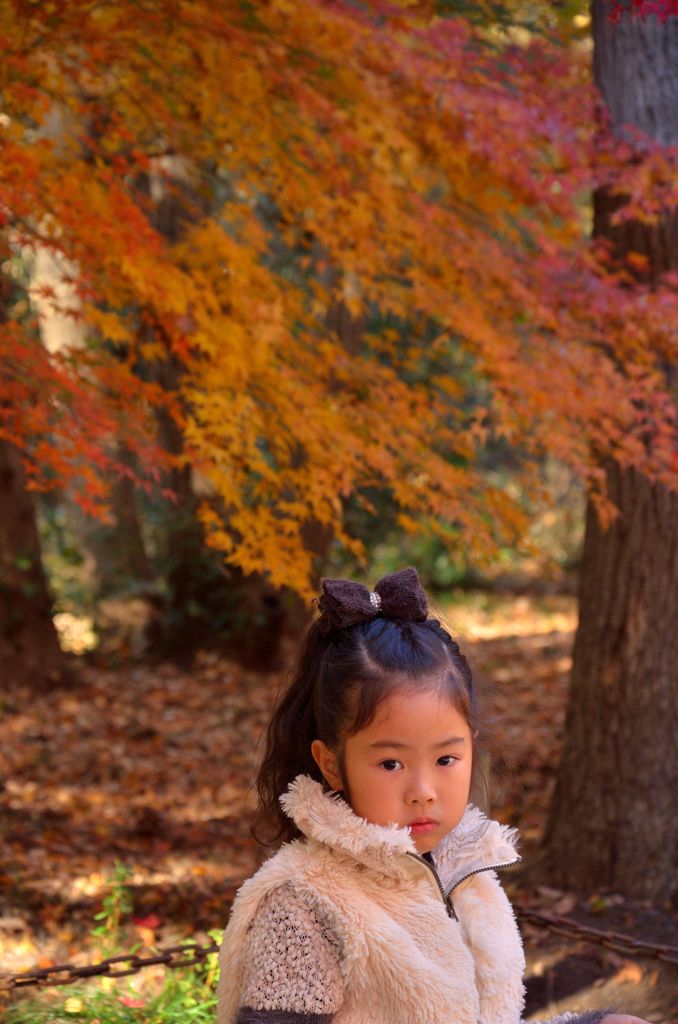 少女、平林寺にて。