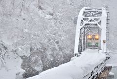 ３月、雪の第四橋梁。