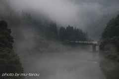 幽谷に霧漂う
