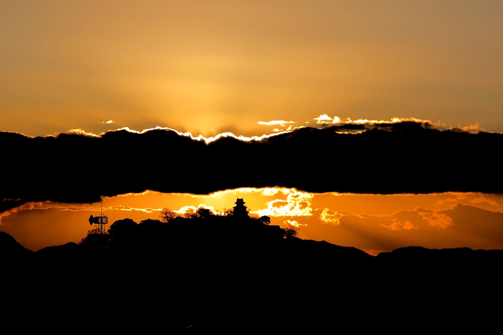 丸亀城　夕景