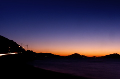 荘内半島の夕焼け