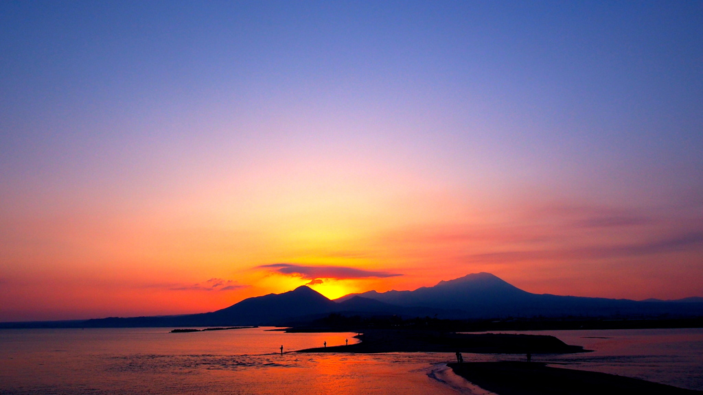 大山からの日の出