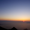 石鎚山に沈む